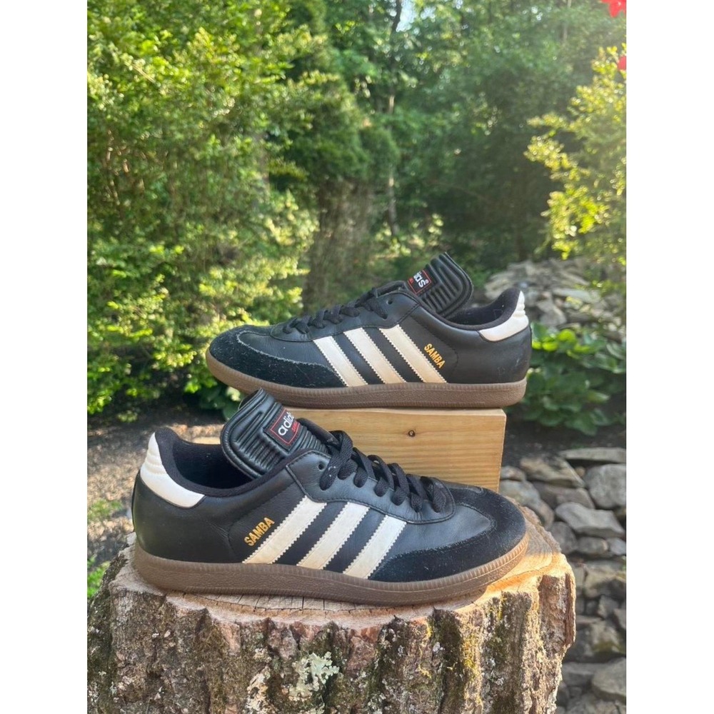 Adidas Samba Classic Black White Gum Sole Sneakers Men's Size 7 EU 40